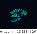 Futuristic Data Driven Robotic Arm Digital Flow Concept 138354626