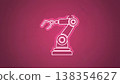 Minimal Neon Robotic Arm Pink Technology Background 138354627