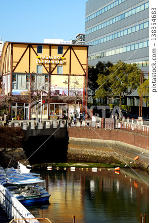 Nagasaki city center landscape: Nagasaki Port area "Dejima Wharf" 138354683