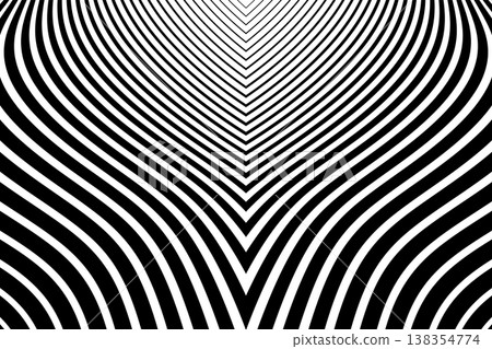 Black and White Lines Pattern. Abstract Textured Background. 138354774