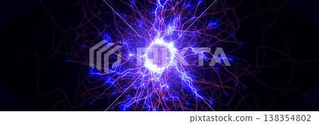 Brain Neural Network Flash AI Data Flow Technology Background Digital Net, Scientific Research. Science Medical Health Tech Banner. Nervous System Structure, Glowing Fractal. Vector Illustration Brain Neural Network Flash AI Data Flow Technology Background Digital Net, Scientific Research. Science Medical Health Tech Banner. Nervous System Structure, Glowing Fractal. Vector Illustration 138354802