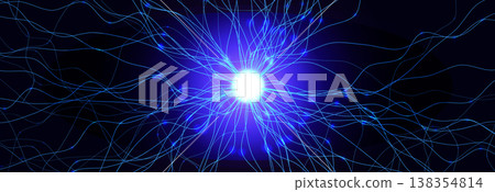 Neuron Firing Human Brain Neural Network Innovate Science Technology Background. Medical Neurology Bio Tech Scientific Research Banner Flash Glow Fractal. Blue AI Digital Net. Vector Illustration Neuron Firing Human Brain Neural Network Innovate Science Technology Background. Medical Neurology Bio Tech Scientific Research Banner Flash Glow Fractal. Blue AI Digital Net. Vector Illustration 138354814