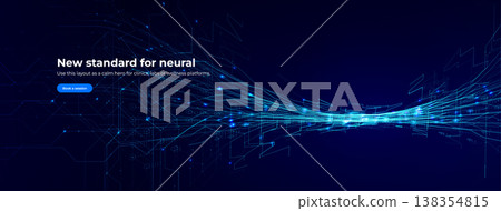 Abstract Digital Transformation AI Neuronal Connection Overflow Light Lines, Blue Neon Glowing Pathway. Innovate Neural Scientific Complex Researching. Neuro Science Research. Vector Illustration Abstract Digital Transformation AI Neuronal Connection Overflow Light Lines, Blue Neon Glowing Pathway. Innovate Neural Scientific Complex Researching. Neuro Science Research. Vector Illustration 138354815