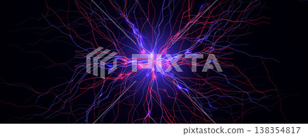 Blood Vessel Vein Wireframe Background, Micro Vascular Veins Lines Structure, Cardio Surgery Medicine Concept. Medical Endovascular Neurovascular Science Therapy Graphic. Vector Illustration. 138354817
