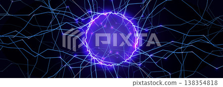 Artificial intelligence neural network web background, glowing neurone tree lines BG for science presentation, medical research, neurology AI forum. Neural networks backgrounds. Vector illustration 138354818