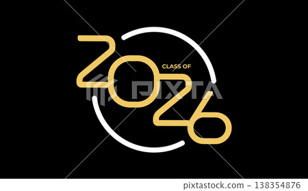 Minimal 2026 graduation logo, modern class celebration badge. School banner, senior invite, alumni merch, academy branding, social post. Vector illustration Minimal 2026 graduation logo, modern class celebration badge. School banner, senior invite, alumni merch, academy branding, social post. Vector illustration 138354876