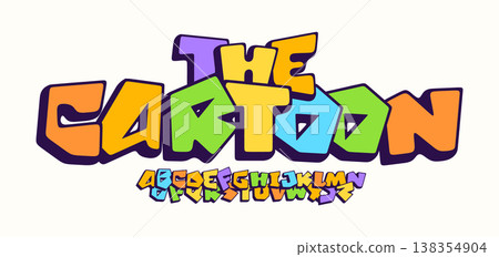 Cartoon Crunch Color Font Kid Logo Alphabet Funny Typography Childish Bold Letter Set, Creative Typographic Design for Carnival Music Fest Poster Headline. Kid Comic Book Fonts. Vector Typeface Cartoon Crunch Color Font Kid Logo Alphabet Funny Typography Childish Bold Letter Set, Creative Typographic Design for Carnival Music Fest Poster Headline. Kid Comic Book Fonts. Vector Typeface 138354904