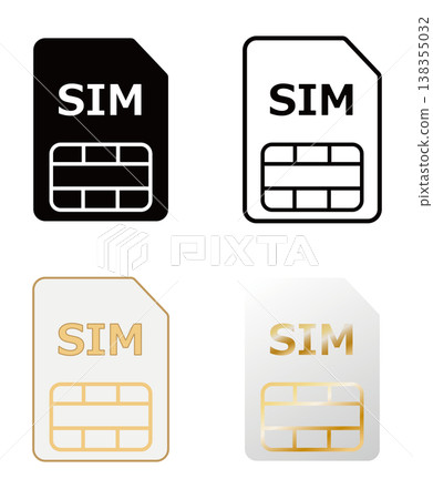 SIM卡圖示集 SIM卡圖示集 138355032