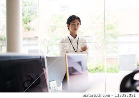 A confident young employee's posture A confident young employee's posture 138355051