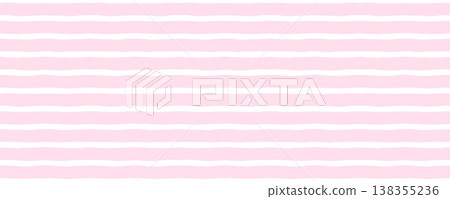 Baby watercolor stripe seamless pattern with pink horizontal stripes and soft line texture. Watercolor baby stripe pattern for nursery wallpaper or fabric Baby watercolor stripe seamless pattern with pink horizontal stripes and soft line texture. Watercolor baby stripe pattern for nursery wallpaper or fabric 138355236