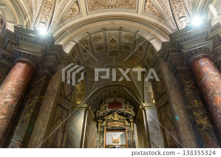 Interior of the Museum of Fine Arts, mixed art collection of sculptures, paintings and Habsburg art in Vienna, Austria 138355324