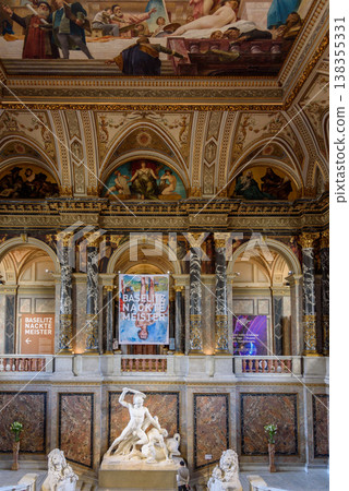 Interior of the Museum of Fine Arts, mixed art collection of sculptures, paintings and Habsburg art in Vienna, Austria 138355331