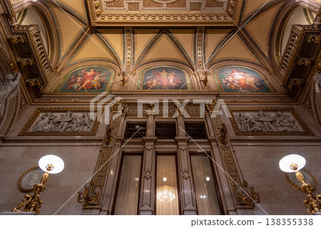 Interior of the Vienna State Opera house in Viena Austria Interior of the Vienna State Opera house in Viena Austria 138355338