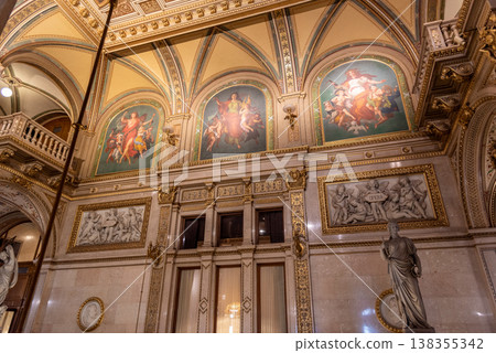 Interior of the Vienna State Opera house in Viena Austria Interior of the Vienna State Opera house in Viena Austria 138355342