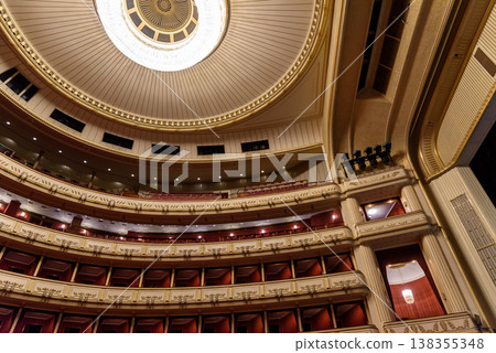 Interior of the Vienna State Opera house in Viena Austria Interior of the Vienna State Opera house in Viena Austria 138355348
