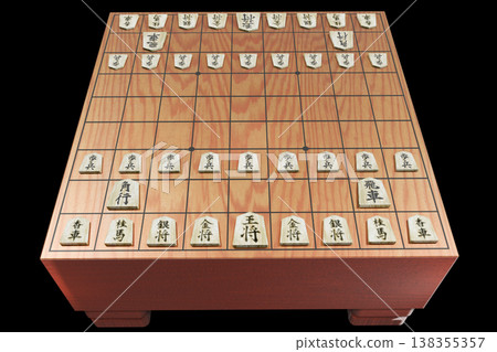 Shogi (3DCG) black background Shogi (3DCG) black background 138355357