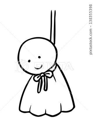 Teru Teru Bozu (weather doll) - line drawing Teru Teru Bozu (weather doll) - line drawing 138355398