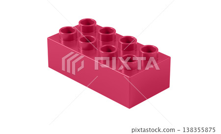 Crimson Plastic Building Block Toy with Eight Studs Crimson Plastic Building Block Toy with Eight Studs 138355875