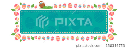 Turquoise Happy Easter day speech bubble with color eggs. Holy Easter day banner, poster, social media post layout, quiz backdrop, square banner design template set. abstract blue shape with eggs Turquoise Happy Easter day speech bubble with color eggs. Holy Easter day banner, poster, social media post layout, quiz backdrop, square banner design template set. abstract blue shape with eggs 138356753