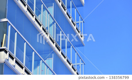 Apartments in residential complex. Housing structure at modern house.  Architecture for property investment. and architecture details. Urban abstract - windows of apartment building. 138356799