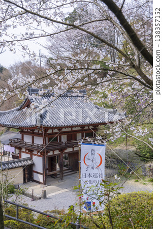 Okadera Temple, Niomon Gate, Cherry Blossom Season -- Oka, Asuka Village, Takaichi District, Nara Prefecture -- 138357152