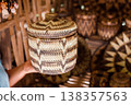 Handwoven Mangyan Lidded Basket Container in Mindoro 138357563
