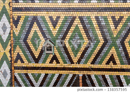Rooftop of St. Stephen Cathedral Stephansdom in Stephansplatz in Vienna, Austria 138357595