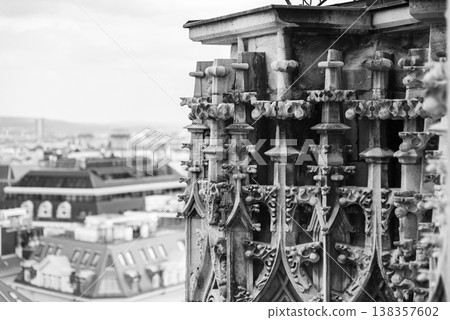 Tower of St. Stephen Cathedral Stephansdom in Stephansplatz in Vienna Austria Tower of St. Stephen Cathedral Stephansdom in Stephansplatz in Vienna Austria 138357602