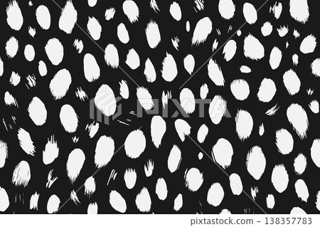 Abstract black and white background. Seamless pattern with animals skin print 138357783