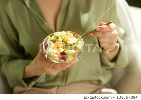 Nutritious Fruit Salad Snack Close-Up Nutritious Fruit Salad Snack Close-Up 138357884