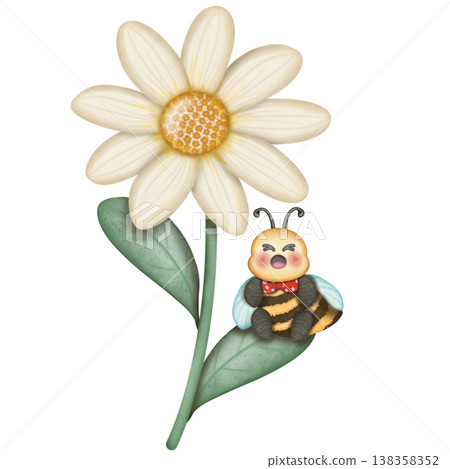 Bee cartoon character with emotions, face, arms, legs. Cartoon style. Hand drawn fashion illustration. World bee day. Bee cartoon character with emotions, face, arms, legs. Cartoon style. Hand drawn fashion illustration. World bee day. 138358352
