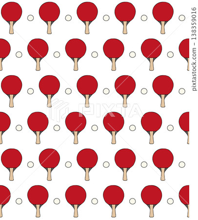 Vector seamless pattern of hand drawn ping pong Vector seamless pattern of hand drawn ping pong 138359016