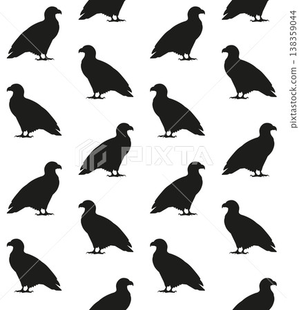 Vector flat hand drawn eagle silhouette Vector flat hand drawn eagle silhouette 138359044