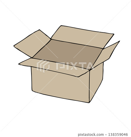 Vector hand drawn sketch doodle colored box Vector hand drawn sketch doodle colored box 138359046