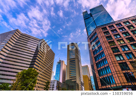 Tokyo cityscape, March 28. A view of the Otemachi business district and the Taisei Otemachi Building. Marunouchi is to the right and behind the building. 138359056
