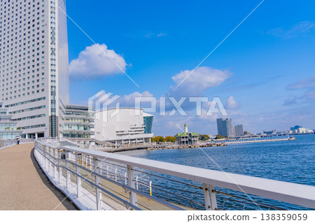 (Kanagawa Prefecture) Yokohama Minato Mirai: Megami Bridge and InterContinental Hotel 138359059