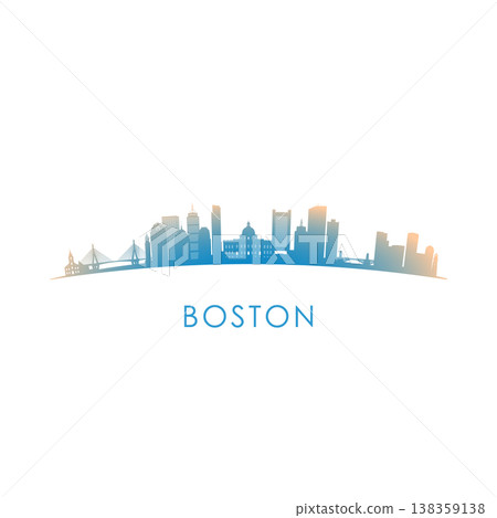 Boston skyline silhouette. 138359138