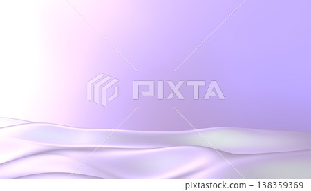 抽象的紫色和淡紫色3D波浪背景,留有文字空間 抽象的紫色和淡紫色3D波浪背景,留有文字空間 138359369