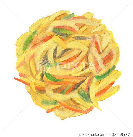蔬菜天婦羅插圖 蔬菜天婦羅插圖 138359577