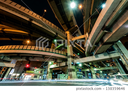 Night view - Tokyo, Hakozaki Junction, Part 2 Night view - Tokyo, Hakozaki Junction, Part 2 138359646
