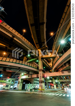 Night view - Tokyo, Hakozaki Junction, 6 Night view - Tokyo, Hakozaki Junction, 6 138359650