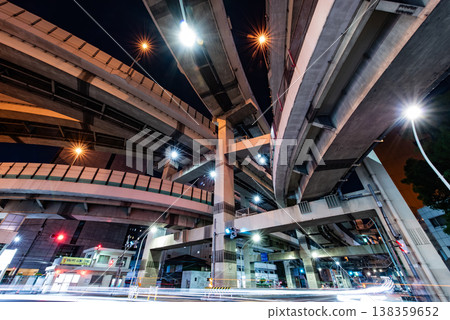 Night view - Tokyo, Hakozaki Junction - 8 Night view - Tokyo, Hakozaki Junction - 8 138359652