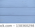 Light blue painted horizontal wooden planks provide a rustic and textured background, design perfect for projects 138360298