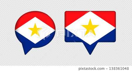 Flag of Saba in speech bubble. Flag of Saba in speech bubble. 138361048