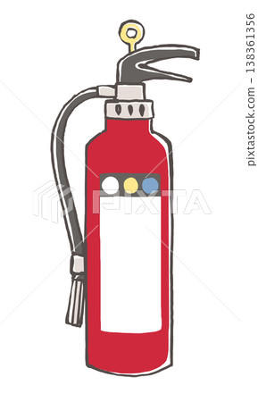 Illustration of fire extinguisher Illustration of fire extinguisher 138361356
