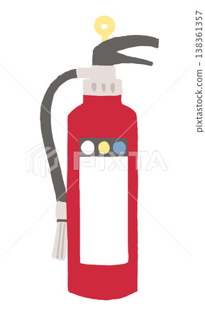 Illustration of fire extinguisher Illustration of fire extinguisher 138361357