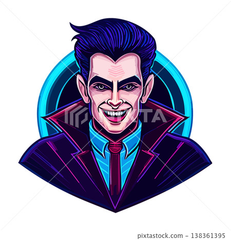 霓虹德古拉恐怖萬聖節背景素材 霓虹德古拉恐怖萬聖節背景素材 138361395