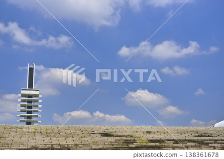 [Tokyo] Setagaya Ward: Memorial Tower and Staircase in Komazawa Park 138361678