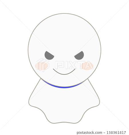 一臉得意的teru teru bozu（天氣娃娃）的插圖 138361817