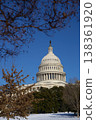nited States Capitol Building in Washington, DC, in winter on blue sky background 138361920